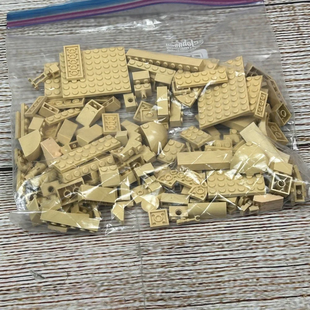 LEGO Tan Bulk Lot 8.0 oz Bricks Plates Specialty Pieces Mixed Parts MOC Sand